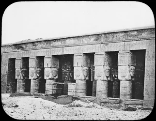 Templo de Hathor, Dendera, Egito, c1890.