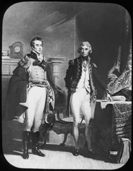 Exército e Marinha, Wellington e Nelson, c1805.