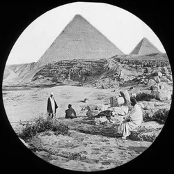 As Grandes Pirâmides, Gizé, Egito, c1890