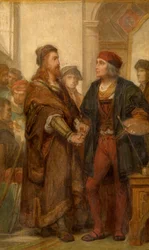 Albrecht Dürer em visita a Quinten Massijs (óleo sobre tela)