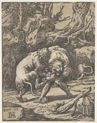 Hércules e o Leão da Nemeia, 1540-50., 1540-50.