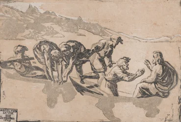 O Milagre dos Peixes, depois de Rafael, 1511-1520 republicado em 1609.