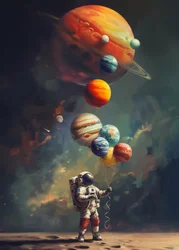Balões do Planeta do Astronauta