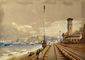 Atmospheric Railway at Dawlish, c.1850 (aguarela sobre papel)