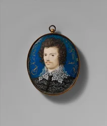 Retrato de um jovem, 1588 (pergaminho no cartão)