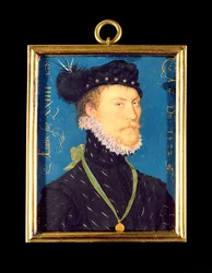 Retrato de um homem desconhecido, com idade entre 24, 1572 (wc em velino)
