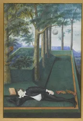 Retrato de um nobre reclinado em uma corte coberta de vegetação; Retrato de Henry Percy, 9º Conde de Northumberland