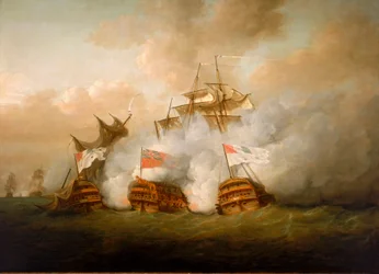 O "Brunswick" e o "Vengeur du Peuple" na batalha de 1 de junho de 1794
