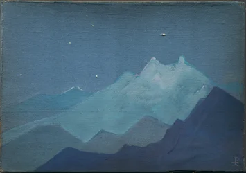 Himalaias, montanhas ao luar, esboço, 1933