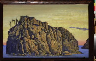 Ilha Sagrada (Ilha Sagrada). Obra de Nicholas Roerich (1874-1947), têmpera sobre tela