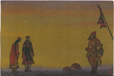 Polovtsians, Polovtsian and Maidens, figurino de "Danças Polovtsianas" da ópera de Borodin "Prince Igor", 1943