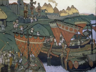 Os eslavos no rio Dnieper, 1905