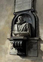 Memorial a Hugo Barker, 1632 (mármore)