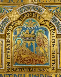 A Natividade, do Altar de Verdun ...