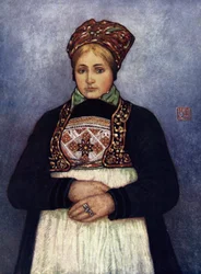 Noruega: Country Girl, Bergen District (cor litho)