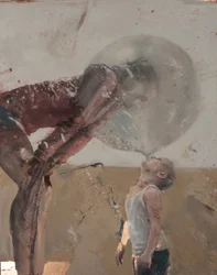 Bubble III (Criança com a mãe), 2020 (óleo sobre cobre)