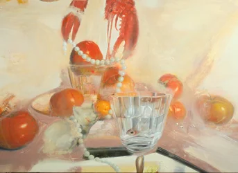 Gato com peixe, 2011 (óleo sobre tela)