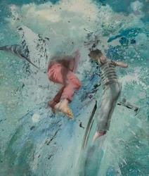 Cloud Leap, 2019 (óleo sobre tela)