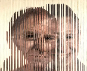 Face Fusion III, 2007 (óleo sobre tela cortado e aplicado sobre cartão)