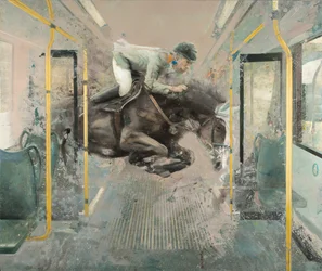 Saltos de elétrico II, 2019 (óleo sobre tela)