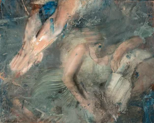 Mulher deitada no sofá, 2015 (óleo sobre tela)