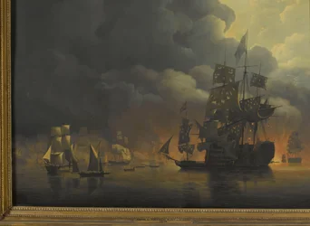 A Frota Anglo-Holandesa sob o comando de Lord Exmouth e do Vice-Almirante Jonkheer Theodorus Frederik van Capellen, 27 de Agosto de 1816, a lançar os bastiões argelinos
Quatro Episódios durante a Presença da Frota Anglo-Holandesa na Baía de Argel, 26 a 27