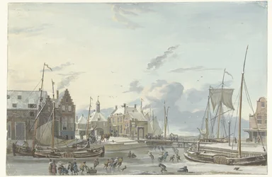 Vista de Inverno de Harlingen