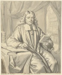 Retrato do Dr. Hugo van der Helst em uma sala de estudo