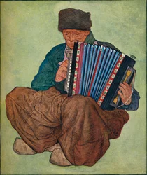 Um músico de Volendam, século XIX.