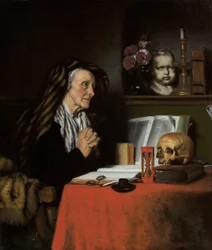 Uma velha mulher a rezar, c. 1655