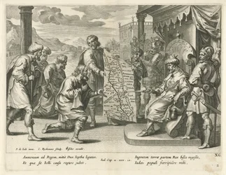 O rei dos amonitas reivindica terras História de Jefté (título da série)