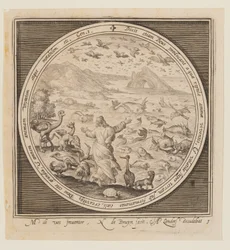 Quinto Dia: A criação das aves e dos peixes, desde a criação até à expulsão do Paraíso