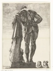 Hercules Farnese
Hércules Victor (título sobre o objecto)
Três estátuas antigas em Roma depois de Goltzius (título da série)