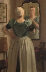Uma bela reflexão (óleo sobre tela)