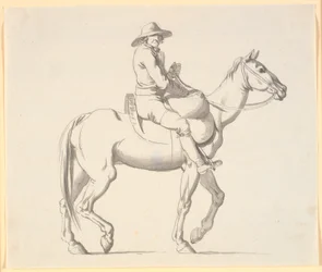 O ancinho a cavalo quando ele recolhe os gatos mortos das ruas