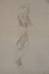 Homem de pé fantasiado de ca. 1770. Struensee?
