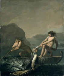 Cenas da "Viagem Subterrânea de Niels Klim", de Baron Ludvig Holberg (1684-1754)