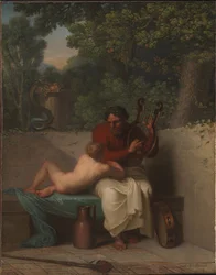 O poeta grego Anacreon e Bathyll, 1808.