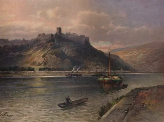 Ruine Rheinfels, Castelo de Rheinfels, 1923.