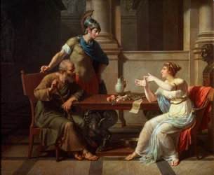 Sócrates e Alcibíades junto de Aspásia, 1801