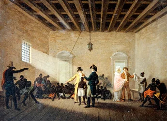 Um Interior com Comerciantes de Escravos (óleo sobre tela)