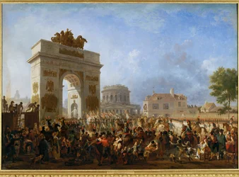 Entrada da Guarda Imperial em Paris, pela barreira de Pantin, a 15 de novembro de 1807 ...
