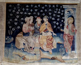 Pendurado de Apocalipse (1373 -1383), n. 71: Juízes. Tapeçaria de Nicolas Bataille (1330-1405)