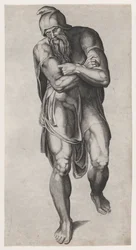 José de Arimatéia, após o afresco da Crucificação de Michelangelo na Cappella Paolina, V..., 1540-6