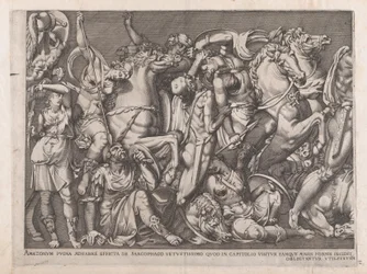 Espelho da magnificência romana: Batalha das Amazonas, 1559., 1559