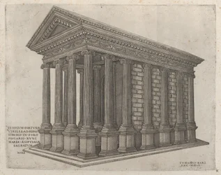 O Templo da Fortuna em Roma, século 16., século 16.