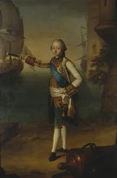 Retrato do Grão-Duque Pavel Petrovich 1754-1801 em Almirante Uniforme, 1769