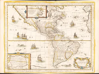 Mapa da América - corrigido, e aumentado, acima de todos os outros anteriores. LOC 2008622045