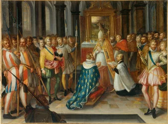 A abjuração de Henrique IV Rei da França em Saint Denis em 25 de julho