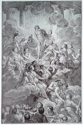 Frontispício da Enciclopédia de Denis Diderot (1713-1784) e Jean le Rond d